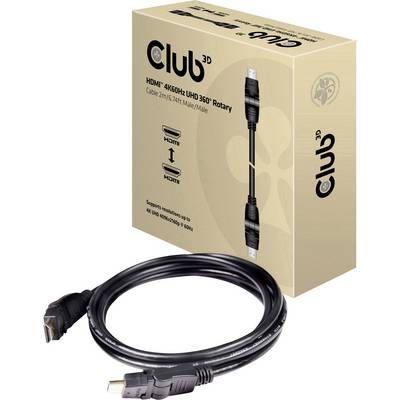 Club 3D 2m HDMI Cable with Ethernet - Rotating Male to Male - 4K Support