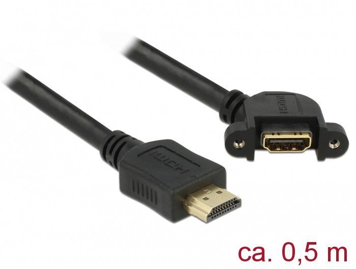 Câble d'extension HDMI Delock de 50 cm avec Ethernet - prise en charge 4K
