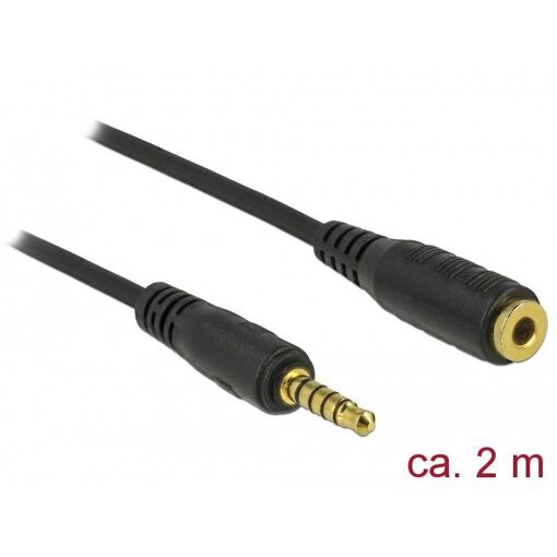 Delock Audio Cable Extension - 2m, 5-Pole Male to Female Mini Jack