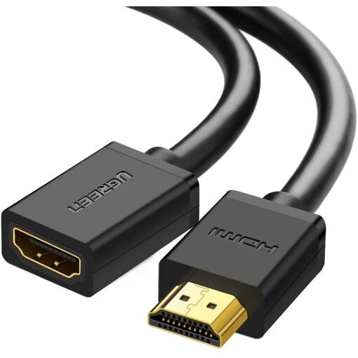 UGreen High-Speed HDMI Extension Cable - 50cm, Black, Triple Shielding, 4K Support
