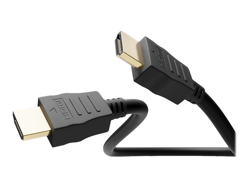 Câble HDMI Wentronic avec Ethernet - 1m, Noir, Rond, Prise en charge 8K