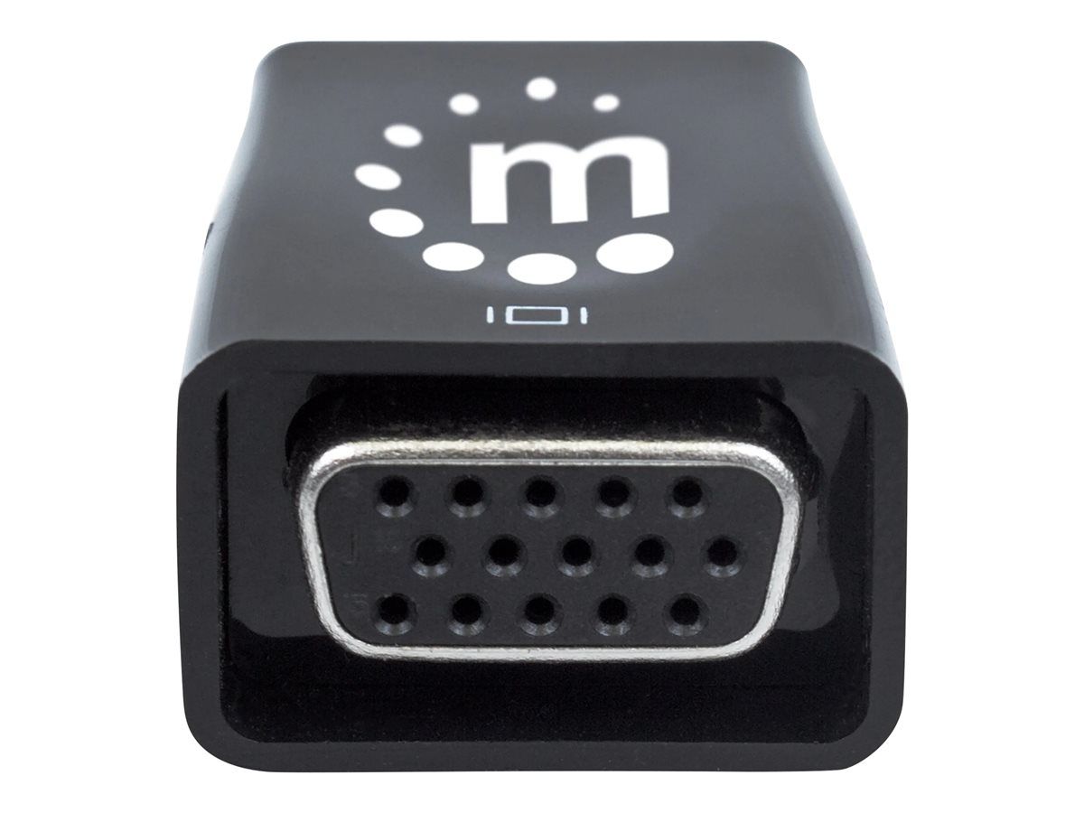 Manhattan HDMI to VGA Adapter with Audio, Black