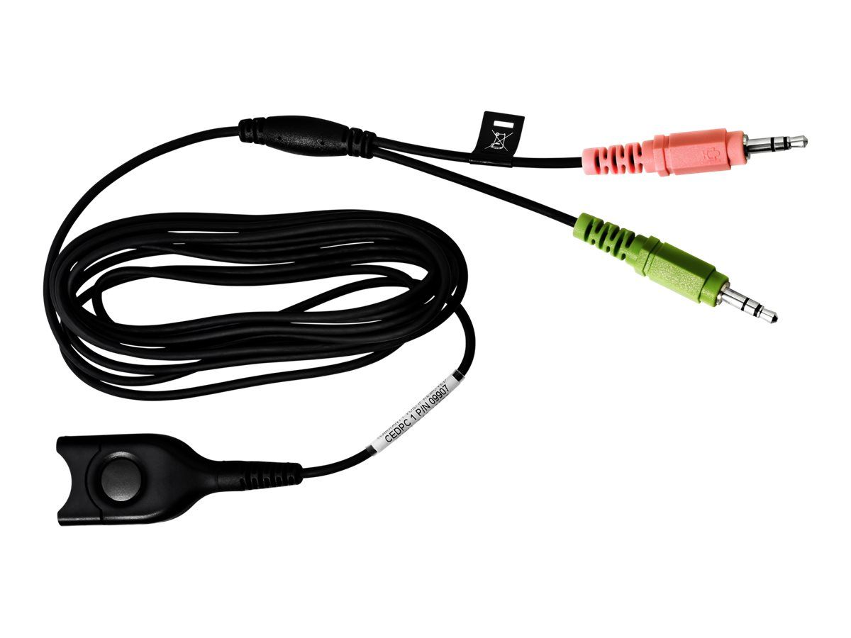 Cable Epos EasyDisconnect - Macho de 3,5 mm estéreo a macho de teléfono mini