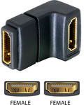Delock HDMI Adapter - Right Angle Female to Female