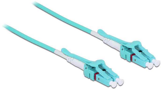 Delock Network Cable - LC Multi-Mode (M) to LC Multi-Mode (M) - 2m - Optical Fiber - 50/125 microns - OM3 - Halogen Free, Uniboot - Turquoise