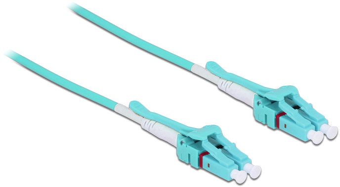 Câble réseau Delock - LC multimode (M) vers LC multimode (M) - 10 m - Fibre optique - 50/125 micromètres - OM3 - Sans halogène, uniboot - Turquoise