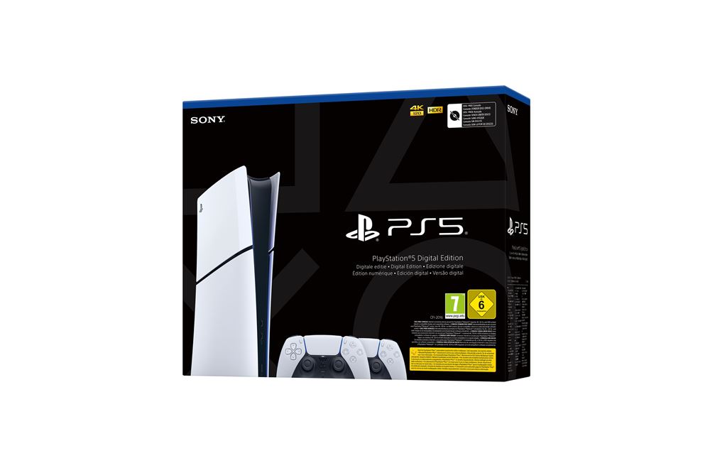 Consola Sony PS5 Slim - Edición Digital + Segundo Controlador DualSense - Blanca