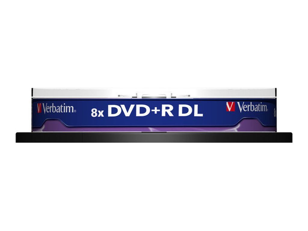 Verbatim DVD+R DL 8x 8.5GB Silver Matte Spindle (10 Pack)