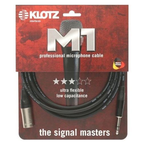 Cable micro XLR Klotz M1MS1K0500 - conector de 6,35 mm, 5 metros, 3 pines
