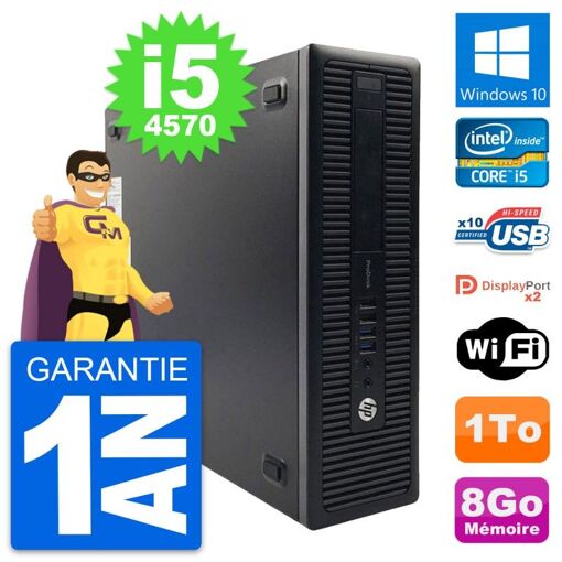 PC HP ProDesk 600 G1 SFF - Intel i5-4570, 8GB RAM, Disco Duro 1TB, Windows 10, WiFi