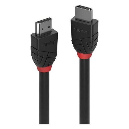 Lindy Black Line HDMI Cable - 10m, Male to Male, Triple Shielded, Black, Round, Supports 4K30Hz (4096 x 2160)