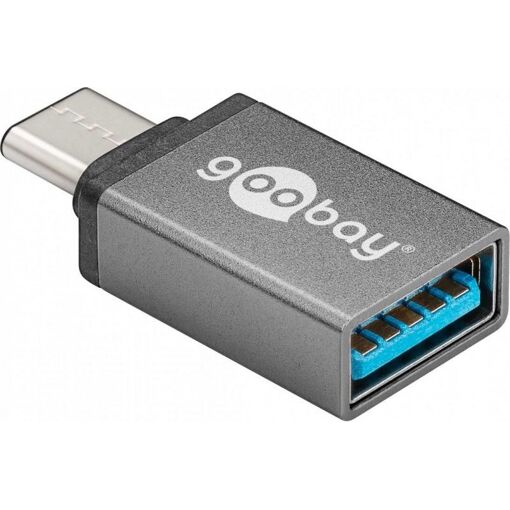 Adaptateur Goobay USB 3.0 Type C vers USB Type A OTG (Gris)