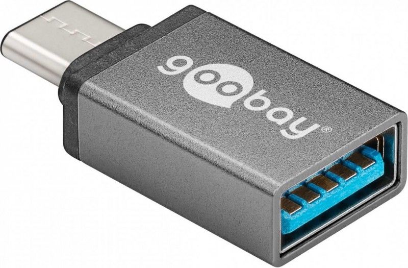 Goobay USB 3.0 Type C to USB Type A OTG Adapter (Grey)