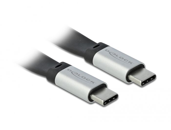 Delock USB-C to USB 3.2 Gen 2 Cable, 0.22m, Black/Silver