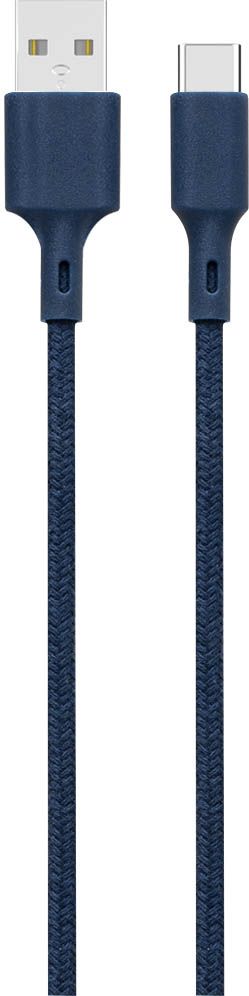 Bigben Connected Cotton USB A/USB C 2m Cable - Blue, Just Green