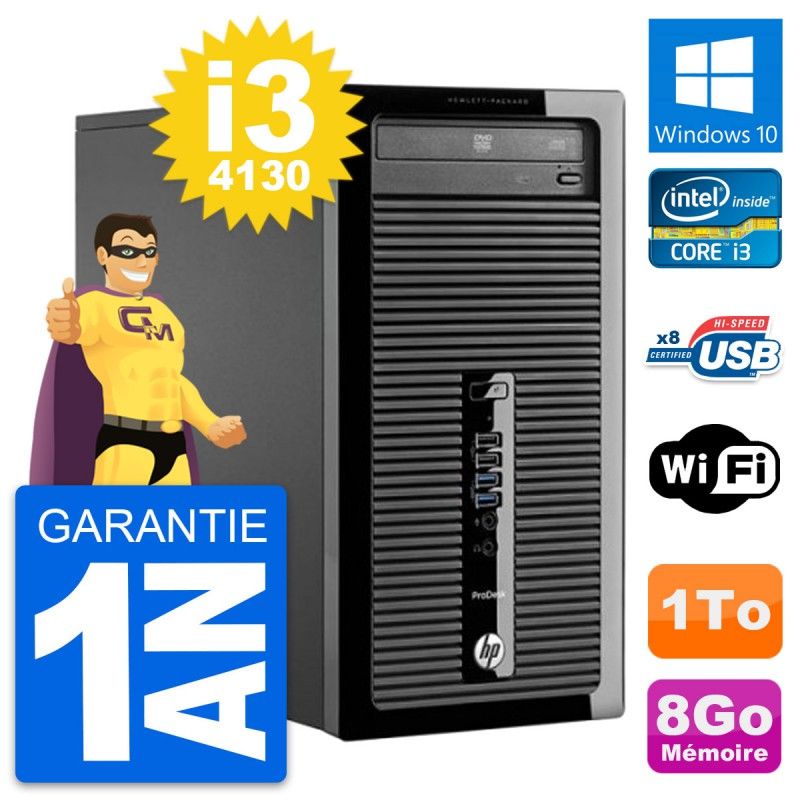 HP ProDesk 400 G1 Desktop PC - Intel Core i3, 8GB RAM, 1TB Storage, Windows 10