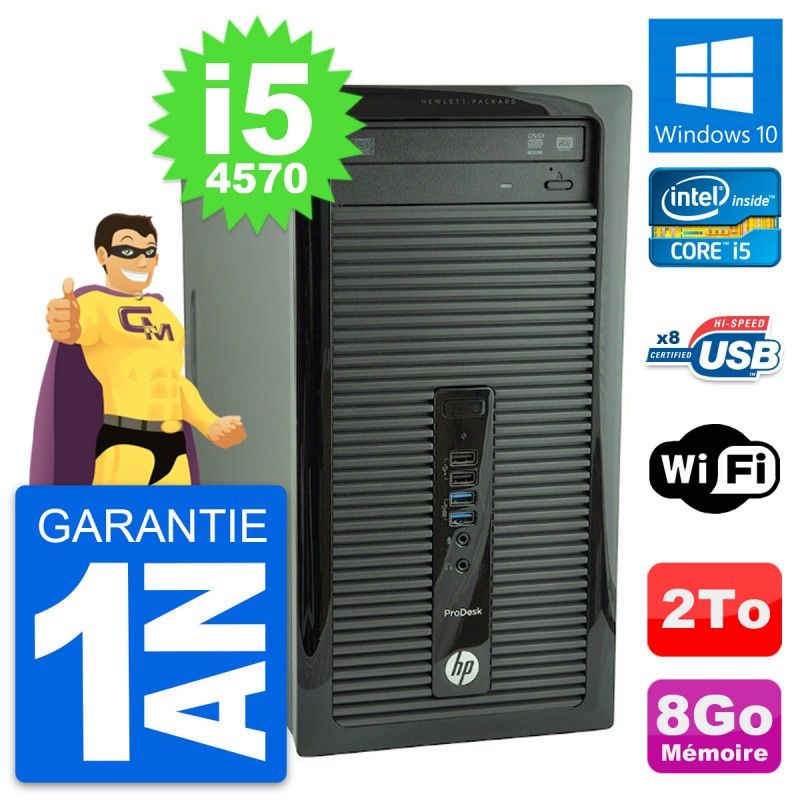 HP ProDesk 400 G1 Desktop PC - Intel Core i5, 8GB RAM, 2TB Storage, Windows 10