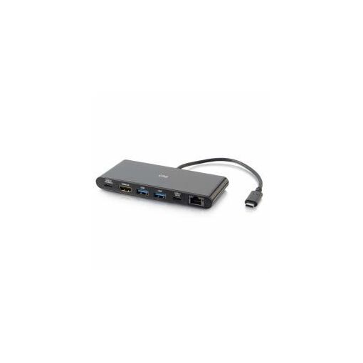 Estación de carga C2G USB-C con HDMI 4K, Ethernet, USB y entrega de energía