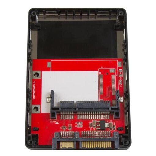 Adaptador StarTech.com CFast a SATA con carcasa de 2,5'', controlador de almacenamiento de 1 canal, 6 Gb/s SATA III, negro y plateado