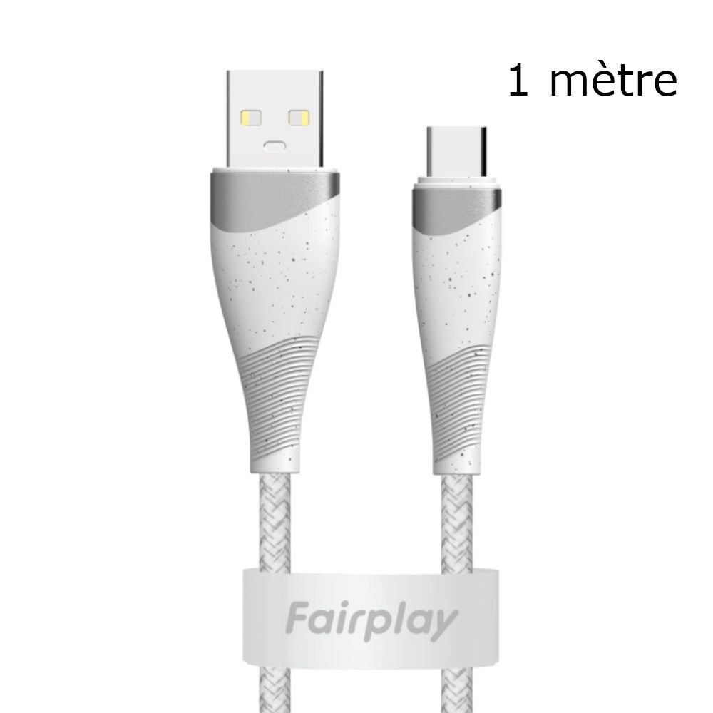 FairPlay Torilis USB-A to USB-C Cable, 1 Meter, Gray