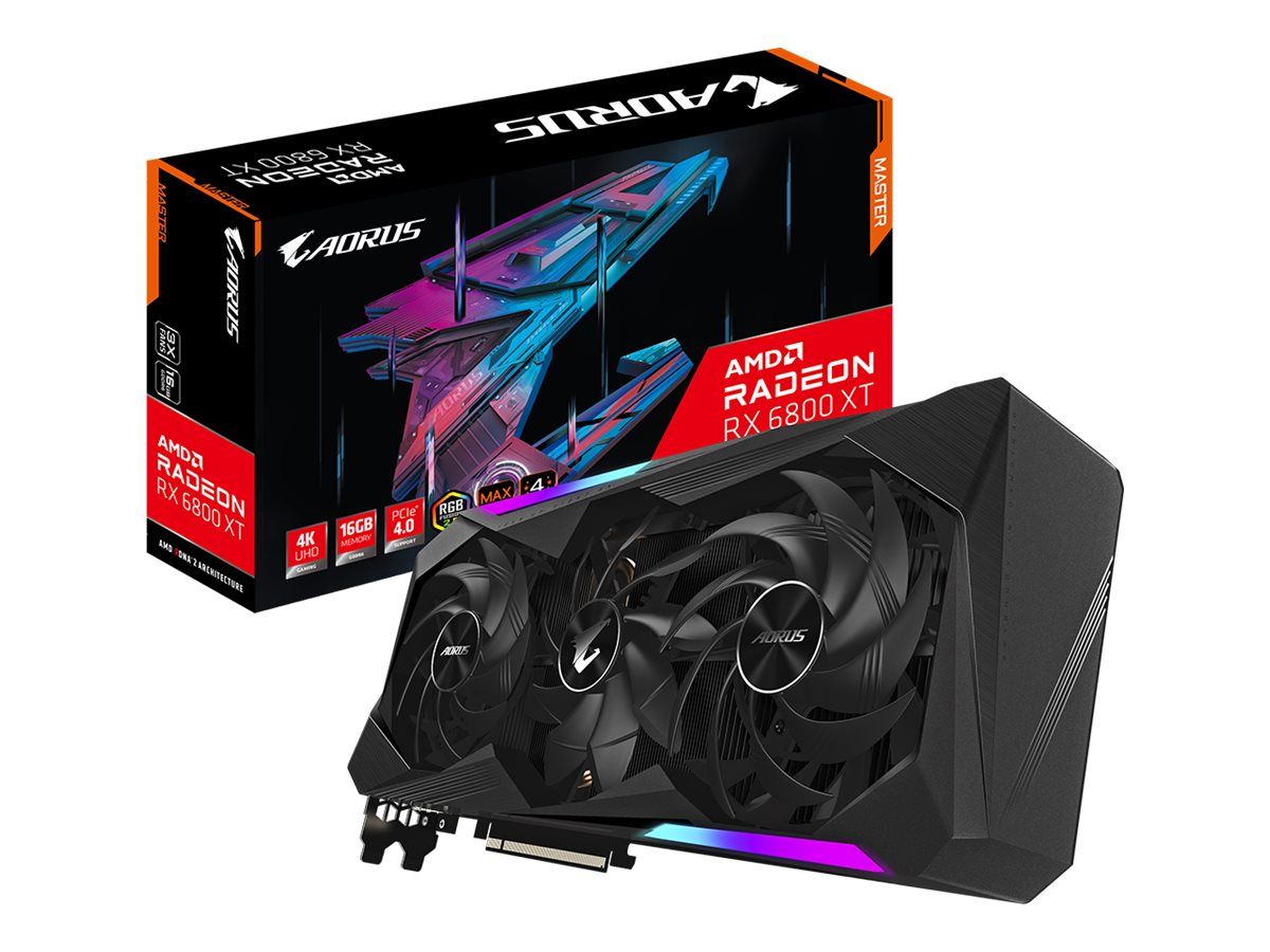 Gigabyte AORUS RX 6800 XT MASTER 16GB - Graphics Card - Radeon RX 6800 XT - 16GB GDDR6 - PCIe 4.0 x16 - 2x DisplayPort, 2x HDMI