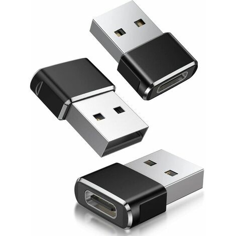 WHOONTRADING USB-C Female to USB-A Male Adapter 3-Pack