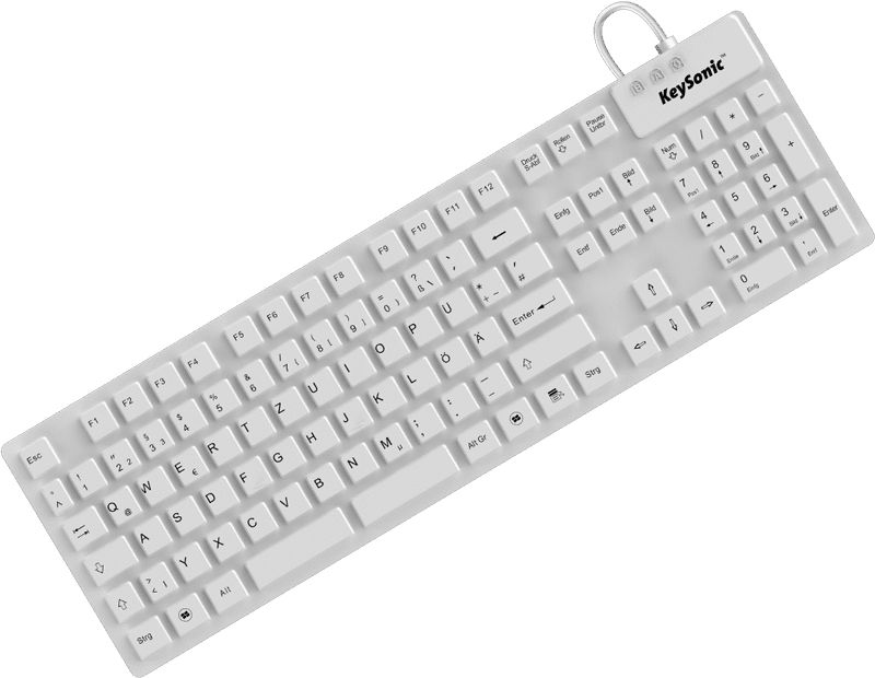 KeySonic Industrial USB Keyboard (QWERTZ, 105 Keys)