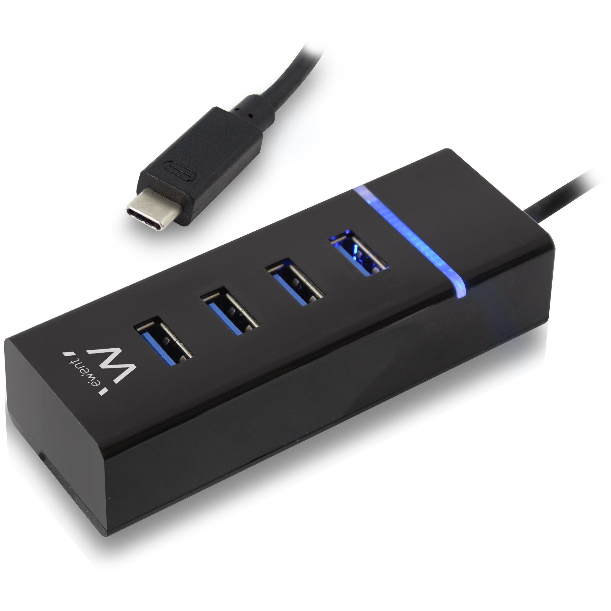 Hub et adaptateur Ewent USB 3.2 Gen 1 Type-C - Noir