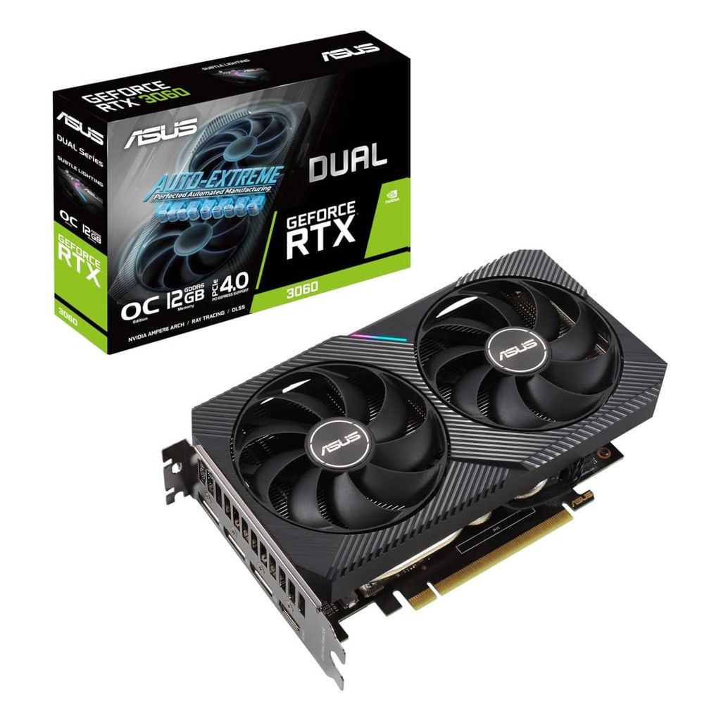 Carte graphique ASUS RTX 3060 - 12 Go GDDR6 - PCIe 4.0 - HDMI/3xDP (90YV0GB2-M0NA10)
