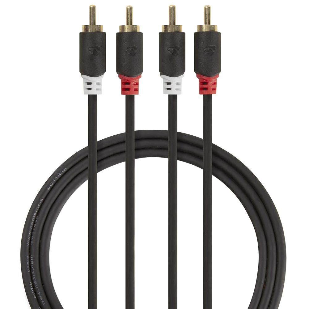 Cable de audio estéreo Nedis, 4x RCA - 2 m