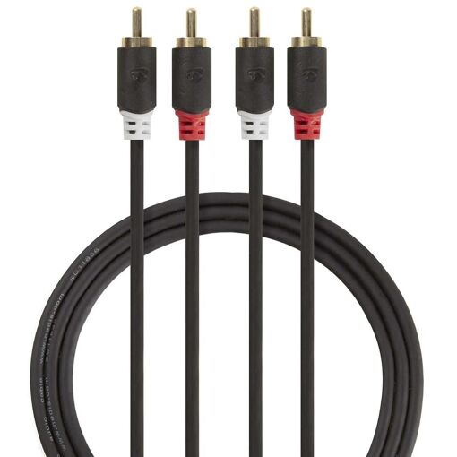 Nedis Stereo Audio Cable, 4x RCA - 2m