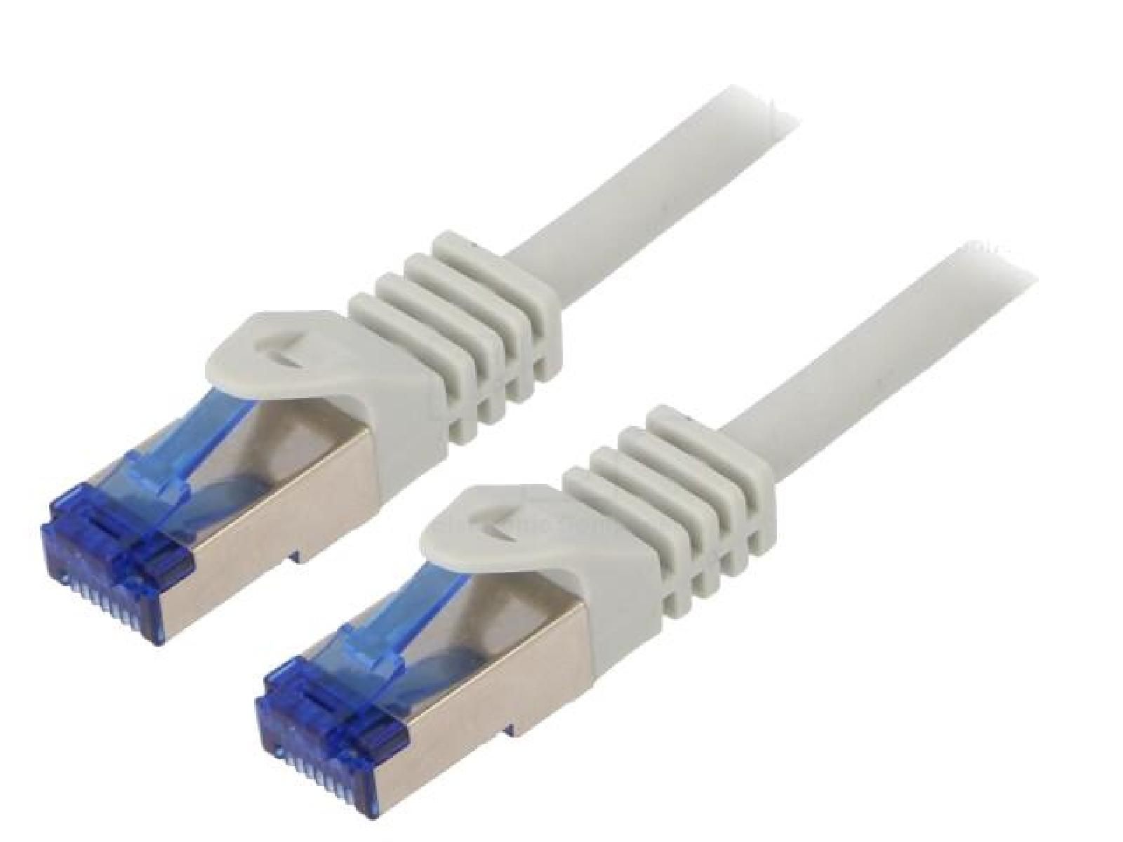 ADNAuto Cat 6a S-FTP RJ45 Male Network Cable - Grey, 0.25m