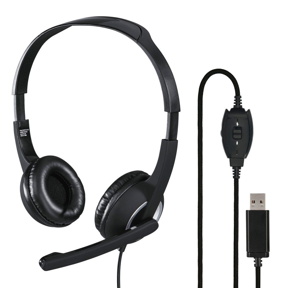 Casque micro de bureau Hama HS-USB250, stéréo, noir