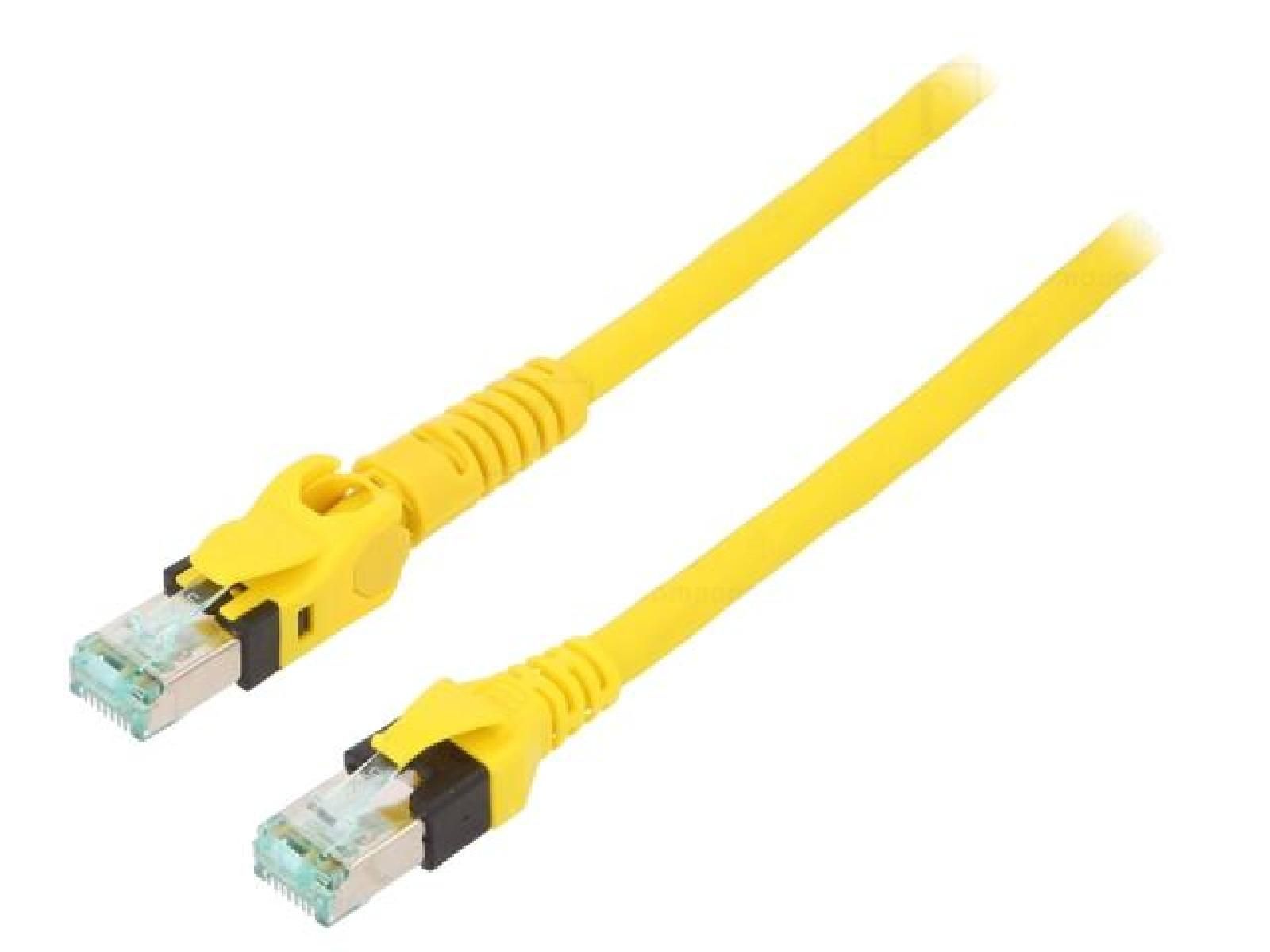 ADNAuto RJ45 Network Cable - SFTP Cat 6 Yellow 1m with 1 Mobile RJ45 Connector