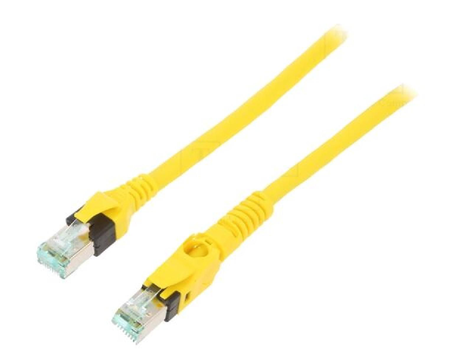 ADNAuto RJ45 Network Cable, SFTP Cat 6, Yellow, 3m with 1 Mobile RJ45 Plug