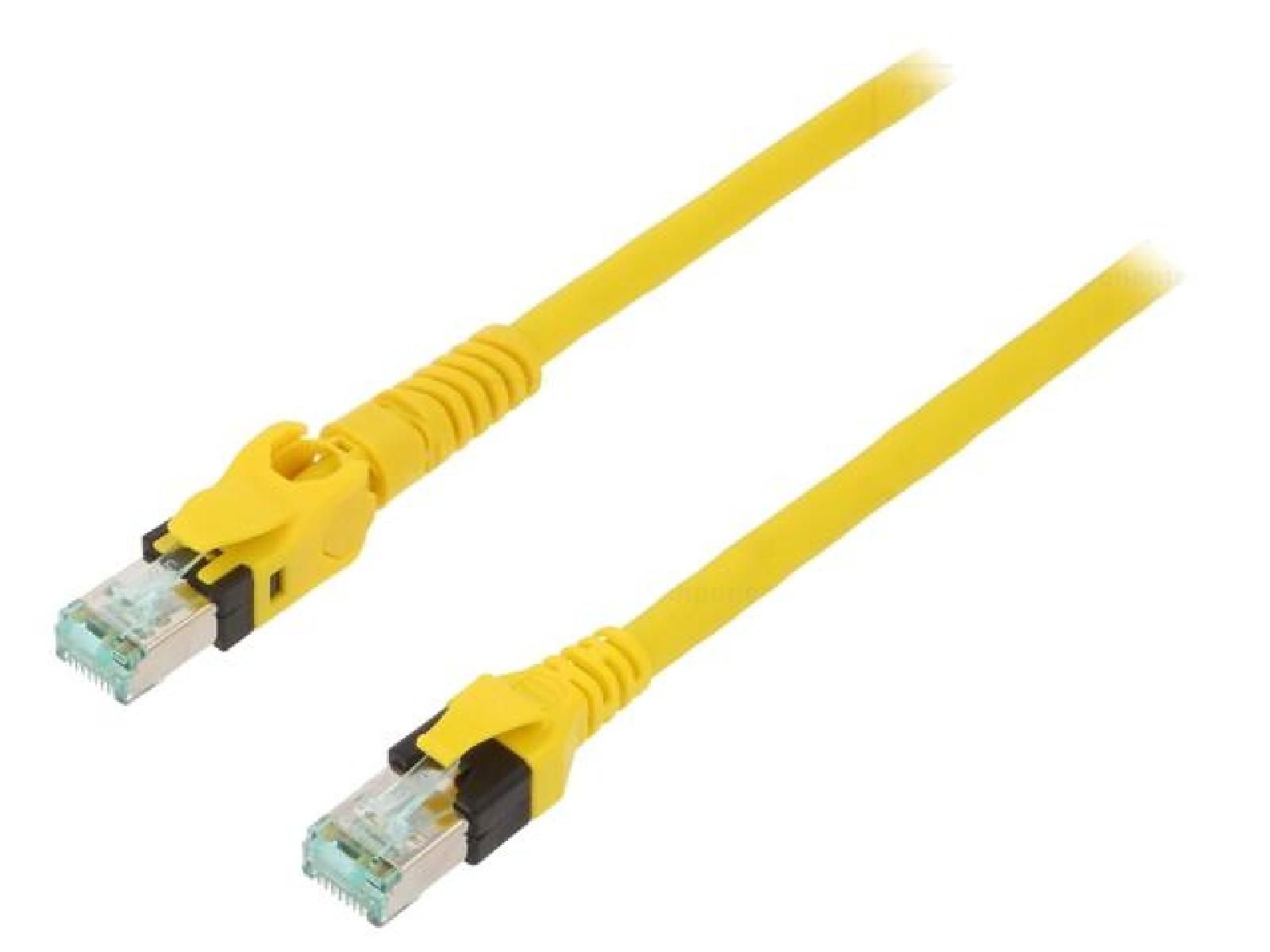 ADNAuto RJ45 Network Cable - SFTP Cat 6 Yellow 5m with 1 Mobile RJ45 Plug