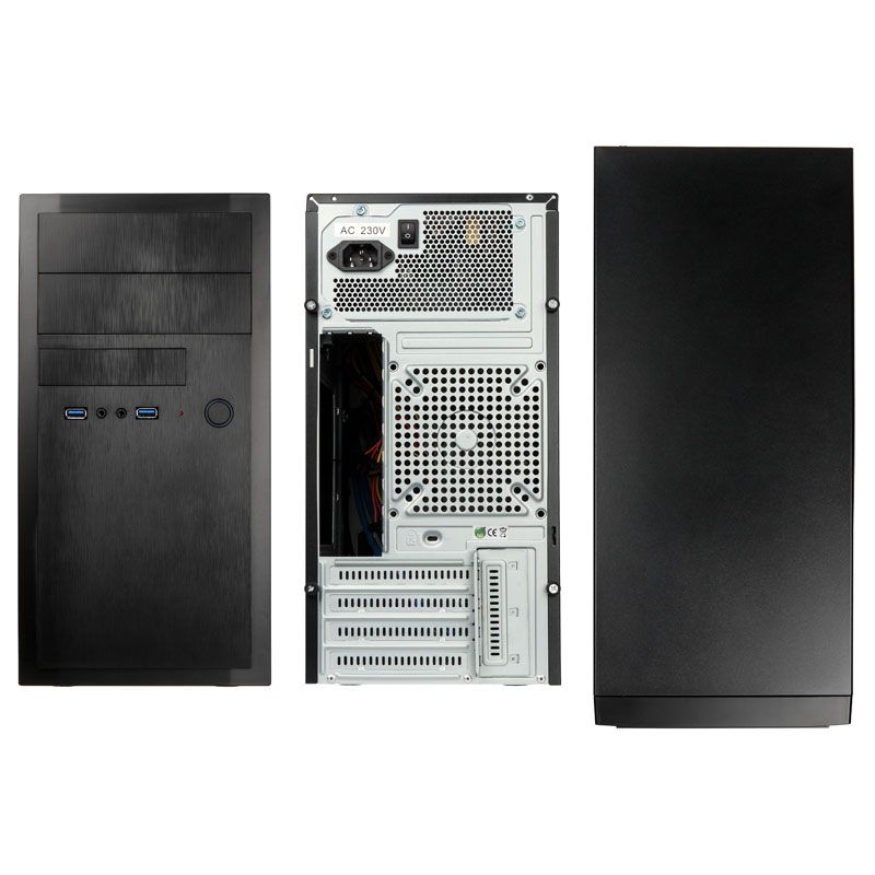 Chieftec Elox Series HT-01B Mid-Tower Case with 350W Power Supply - PC Chassis - Black