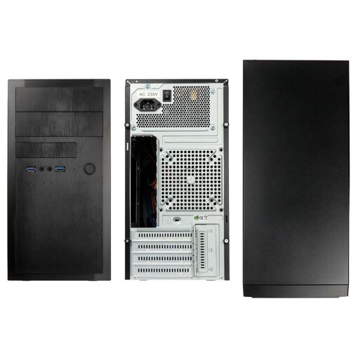 Chieftec Elox Series HT-01B Mid-Tower Case with 350W Power Supply - PC Chassis - Black
