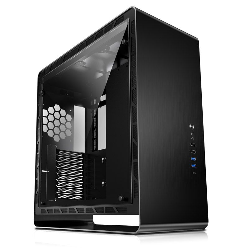 Boîtier PC Jonsbo UMX6 Moyen Tour E-ATX avec panneaux en verre trempé - Noir