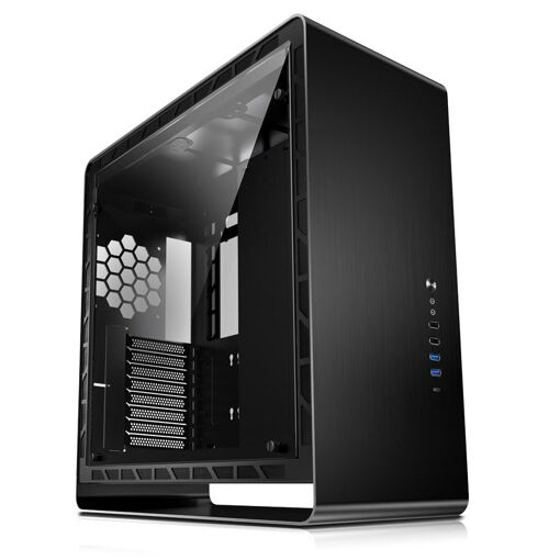 Caja de PC Jonsbo UMX6 Torre Media E-ATX con paneles de vidrio templado - Negro