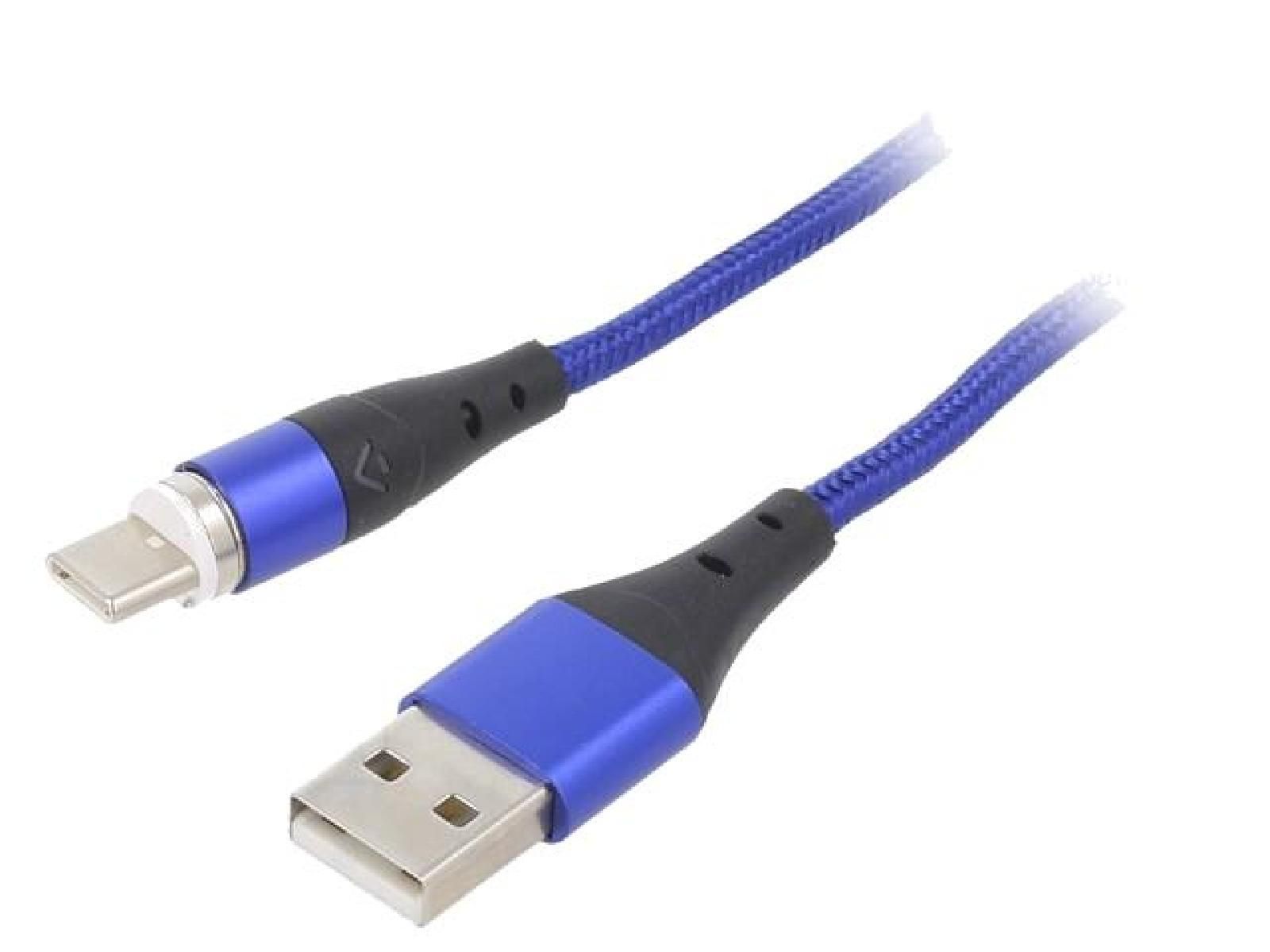 ADNAuto USB 2.0 Cable, 2m, Blue (USB A Male to USB C Male)