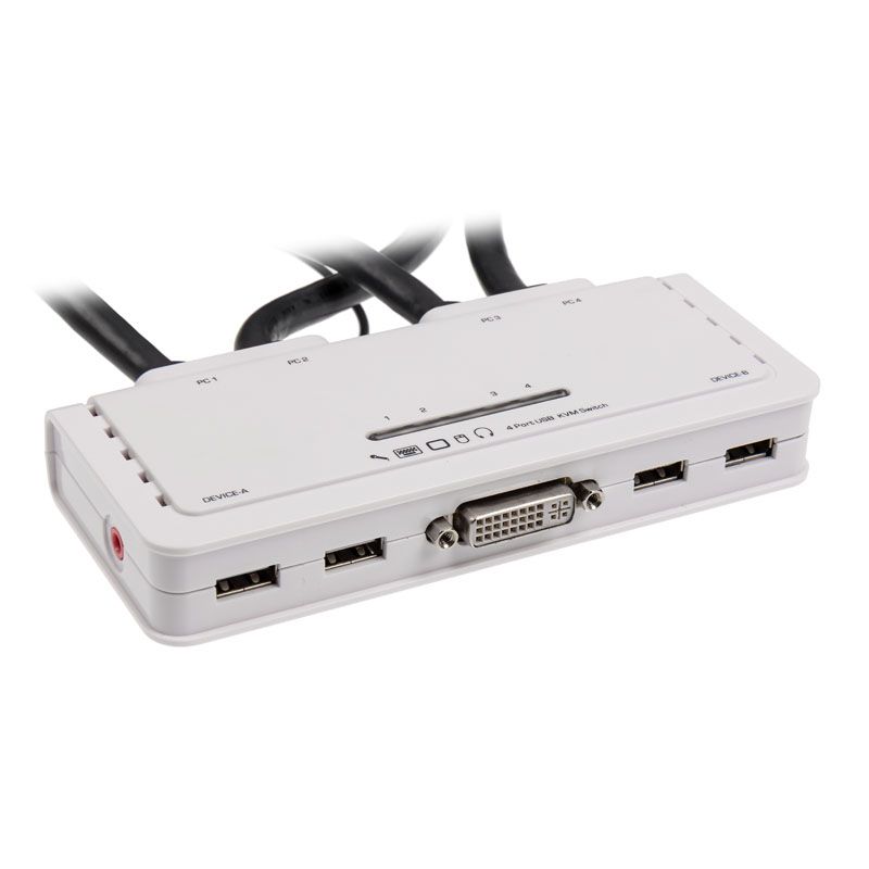 InLine 4-Port DVI-D KVM Switch with Audio