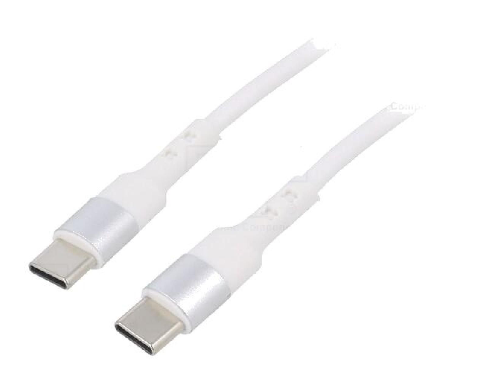 ADNAuto USB 2.0 Cable, 0.5m, USB-C Male on Both Sides - White
