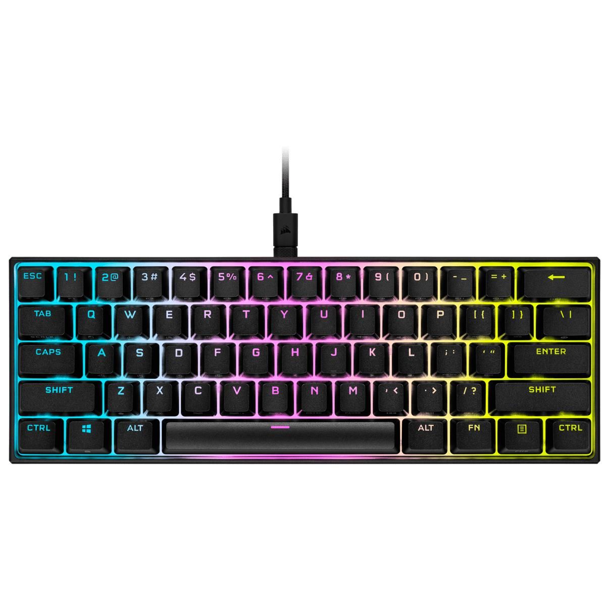 Corsair K65 RGB Mini 60% Gaming Keyboard, German Layout, Black