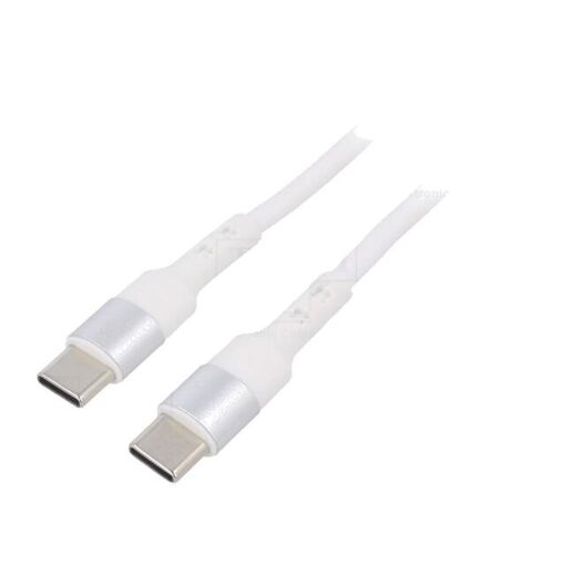 Câble ADNAuto USB 2.0 - 1 m, connecteur masculin USB C bidirectionnel, blanc