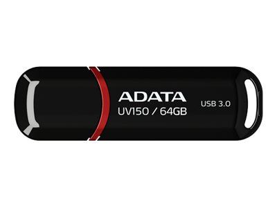 ADATA DashDrive UV150 - USB Flash Drive - 64GB - USB 3.0 - Black