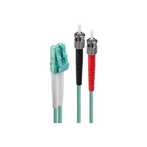 Lindy Multi-Mode Fiber Optical Cable, 2m, OM3, 50/125 Micron, Duplex, Halogen-Free