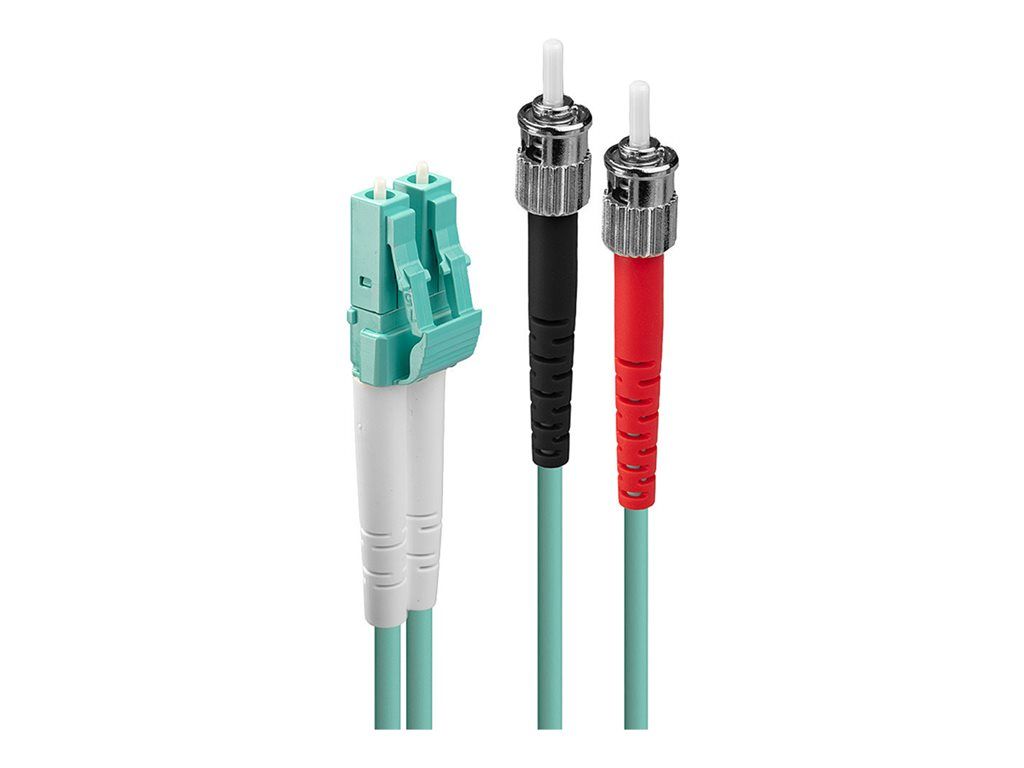 Conectores Lindy multimodo ST a LC - Cable de fibra óptica OM3 de 20 m