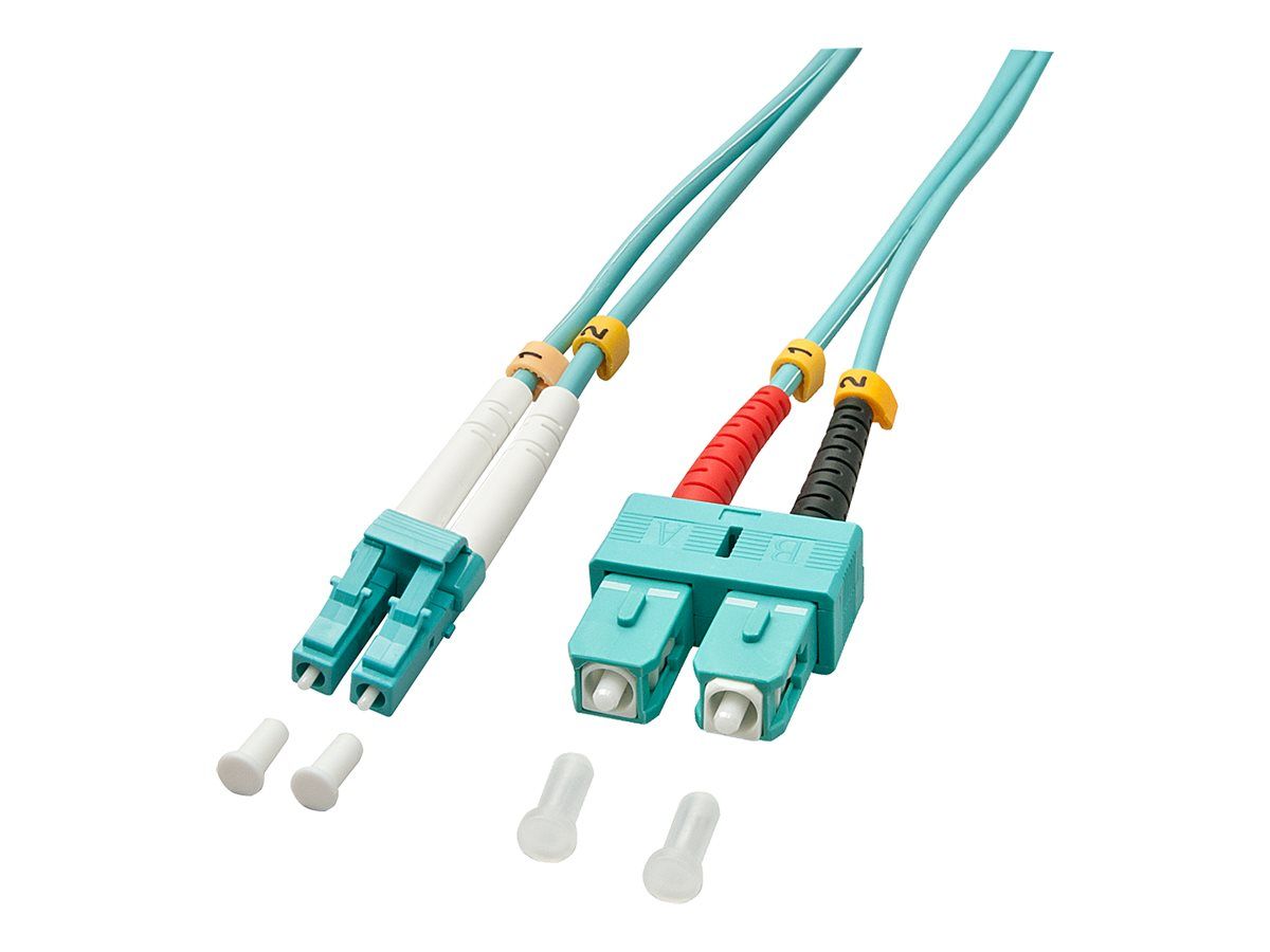 Lindy Multi-Mode Fiber Optic Cable (OM3) - 2m SC to LC Duplex