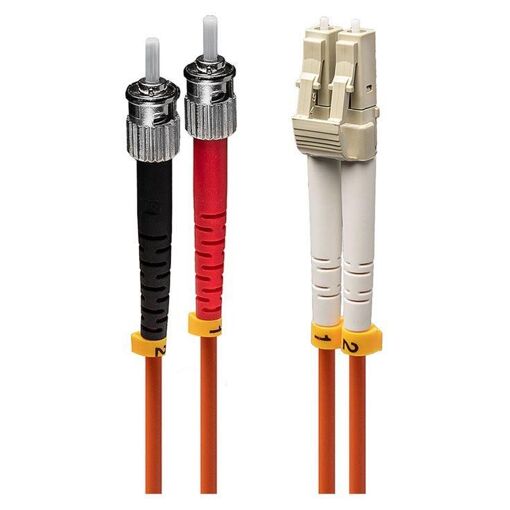 Câble en fibre optique Lindy ST multi-mode à LC duplex, 1 m, OM2, 50/125 micron, sans halogène